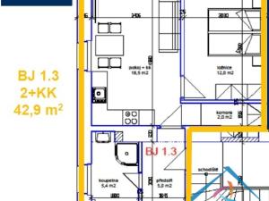 Pronájem bytu 2+kk, Kolín, Havlíčkova, 42 m2