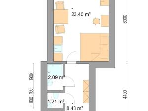 Pronájem bytu 1+kk, Brno - Trnitá, Masná, 35 m2