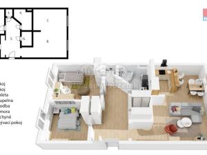 Pronájem bytu 3+kk, Praha - Strašnice, Rembrandtova, 67 m2