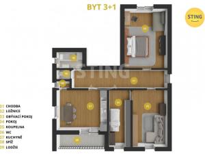 Prodej bytu 3+1, Opava, třída Spojenců, 80 m2