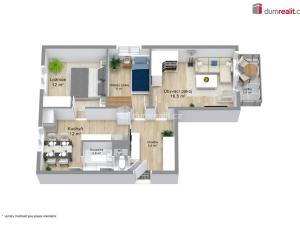 Prodej bytu 3+1, Ostrov, Kollárova, 61 m2