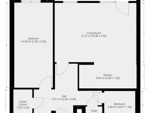 Pronájem bytu 2+kk, Praha - Háje, Stříbrského, 59 m2