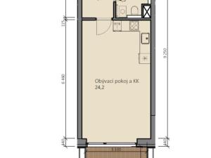 Pronájem bytu 1+kk, Slaný, Lázeňská, 37 m2