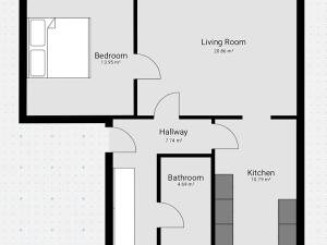 Pronájem bytu 2+1, České Budějovice, Neplachova, 57 m2