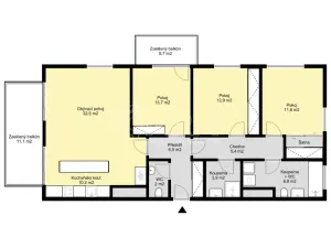 Pronájem bytu 4+kk, Praha - Stodůlky, Jeremiášova, 95 m2