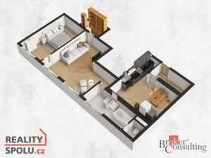 Prodej bytu 2+1, Praha - Modřany, Klostermannova, 64 m2