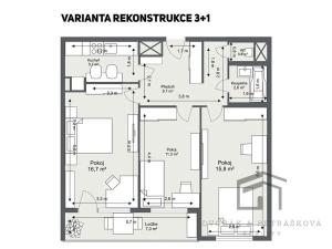 Prodej bytu 3+kk, Praha - Hloubětín, Kukelská, 62 m2