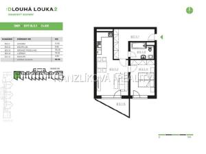 Pronájem bytu 2+kk, České Budějovice - České Budějovice 2, Volejbalistů, 56 m2