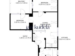 Prodej bytu 3+kk, Brno, Húskova, 57 m2