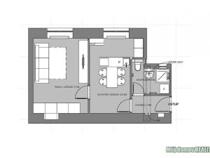 Pronájem bytu 2+kk, Praha - Vršovice, Amurská, 37 m2