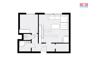 Pronájem bytu 2+kk, Praha, Tunelářů, 42 m2