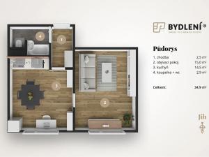 Prodej bytu 1+1, Teplice, Antala Staška, 34 m2