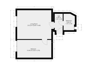 Pronájem bytu 2+kk, Praha - Michle, Hanusova, 48 m2