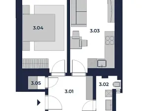 Pronájem bytu 2+kk, Praha - Žižkov, Žerotínova, 44 m2