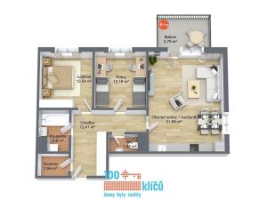 Prodej bytu 3+kk, Praha - Čakovice, Tryskovická, 80 m2