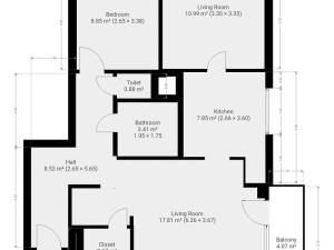 Pronájem bytu 3+kk, Praha - Michle, V dolině, 56 m2