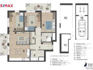 Prodej bytu 4+kk, Praha - Letňany, Kadečkové, 115 m2
