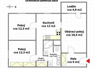 Pronájem bytu 3+1, České Budějovice, Dlouhá, 78 m2