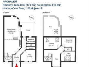 Pronájem rodinného domu, Hustopeče, U Vodojemu, 178 m2