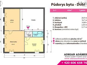 Prodej bytu 2+1, Dubí - Bystřice, Tovární, 58 m2