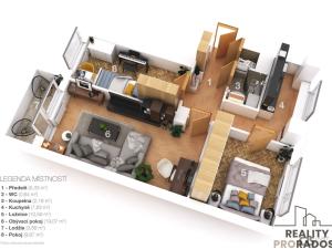 Pronájem bytu 3+1, Ostrava - Hrabůvka, Mitušova, 61 m2