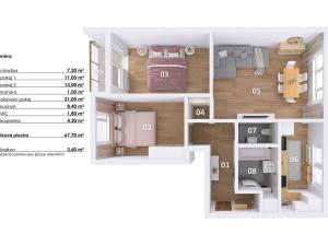 Prodej bytu 3+1, Praha - Hlubočepy, Pražského, 71 m2