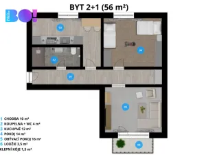 Prodej bytu 2+1, Ostrava, Josefa Brabce, 56 m2