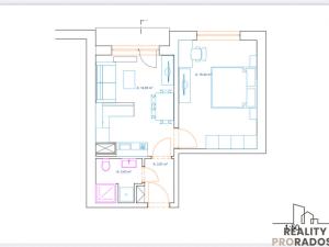 Pronájem bytu 2+kk, Havlíčkův Brod, Husova, 38 m2