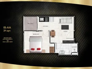 Prodej apartmánu, Pattaya, 29 m2