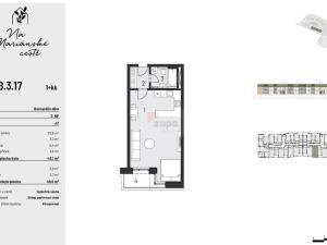 Pronájem bytu 1+kk, Brandýs nad Labem-Stará Boleslav - Brandýs nad Labem, Dřevčická, 42 m2