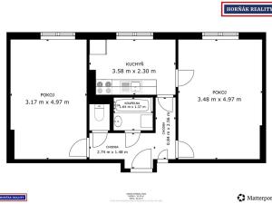 Prodej bytu 2+1, Bohaté Málkovice, 52 m2
