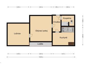 Pronájem bytu 2+1, Šumperk, Zahradní, 48 m2