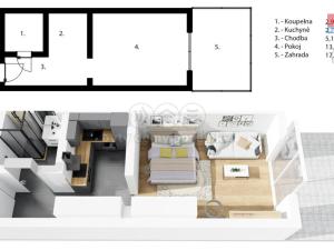 Prodej bytu 1+1, Rosice, 25 m2