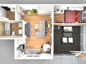 Pronájem bytu 2+kk, Praha - Hlubočepy, náměstí Olgy Scheinpflugové, 47 m2