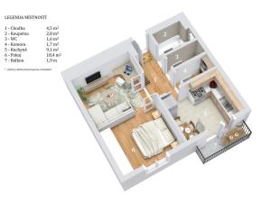 Pronájem bytu 1+1, Praha - Braník, Novodvorská, 40 m2