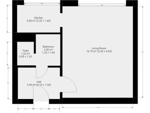 Pronájem bytu 1+1, Praha - Braník, Novodvorská, 26 m2