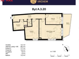 Prodej bytu 3+kk, Vrchlabí, Papírenská, 101 m2