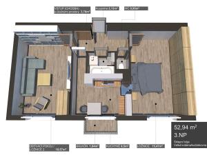 Pronájem bytu 2+1, Hranice, Vítězná, 51 m2