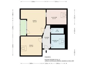 Prodej bytu 2+1, Sezimovo Ústí, Táboritů, 50 m2