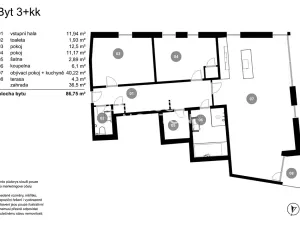 Prodej bytu 3+kk, Praha - Hlubočepy, Pod Ateliéry, 87 m2