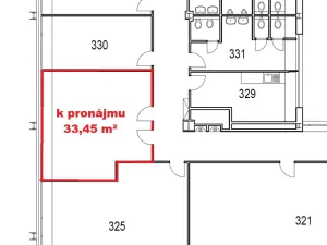 Pronájem kanceláře, Praha - Libeň, Sokolovská, 33 m2