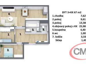 Prodej bytu 3+kk, Praha, Křejpského, 67 m2