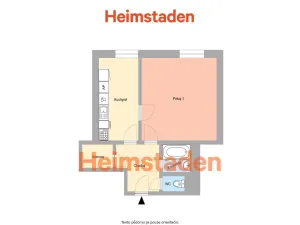 Pronájem bytu 1+1, Ostrava - Poruba, Školní, 39 m2