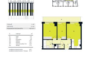 Pronájem bytu 3+kk, Brno - Zábrdovice, Příkop, 49 m2