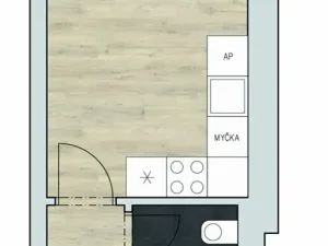 Pronájem bytu 1+kk, Brno, Dornych, 28 m2