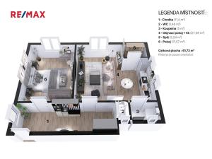Pronájem bytu 2+kk, Hradec Králové, Poděbradova, 61 m2