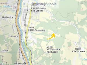 Prodej louky, Děčín - Děčín XXXIII-Nebočady, Pěší, 1219 m2