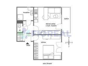 Pronájem bytu 2+kk, Kamenice, Ohradní, 54 m2