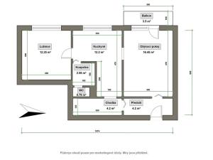 Pronájem bytu 2+1, Vsetín, Okružní, 54 m2