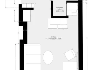 Pronájem bytu 1+kk, Brno - Královo Pole, Ruská, 20 m2